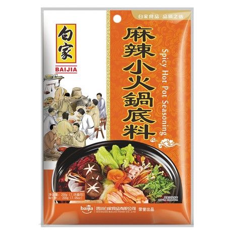 AKUAN BAIJIA Hot Pot Seasoning Spicy 200g