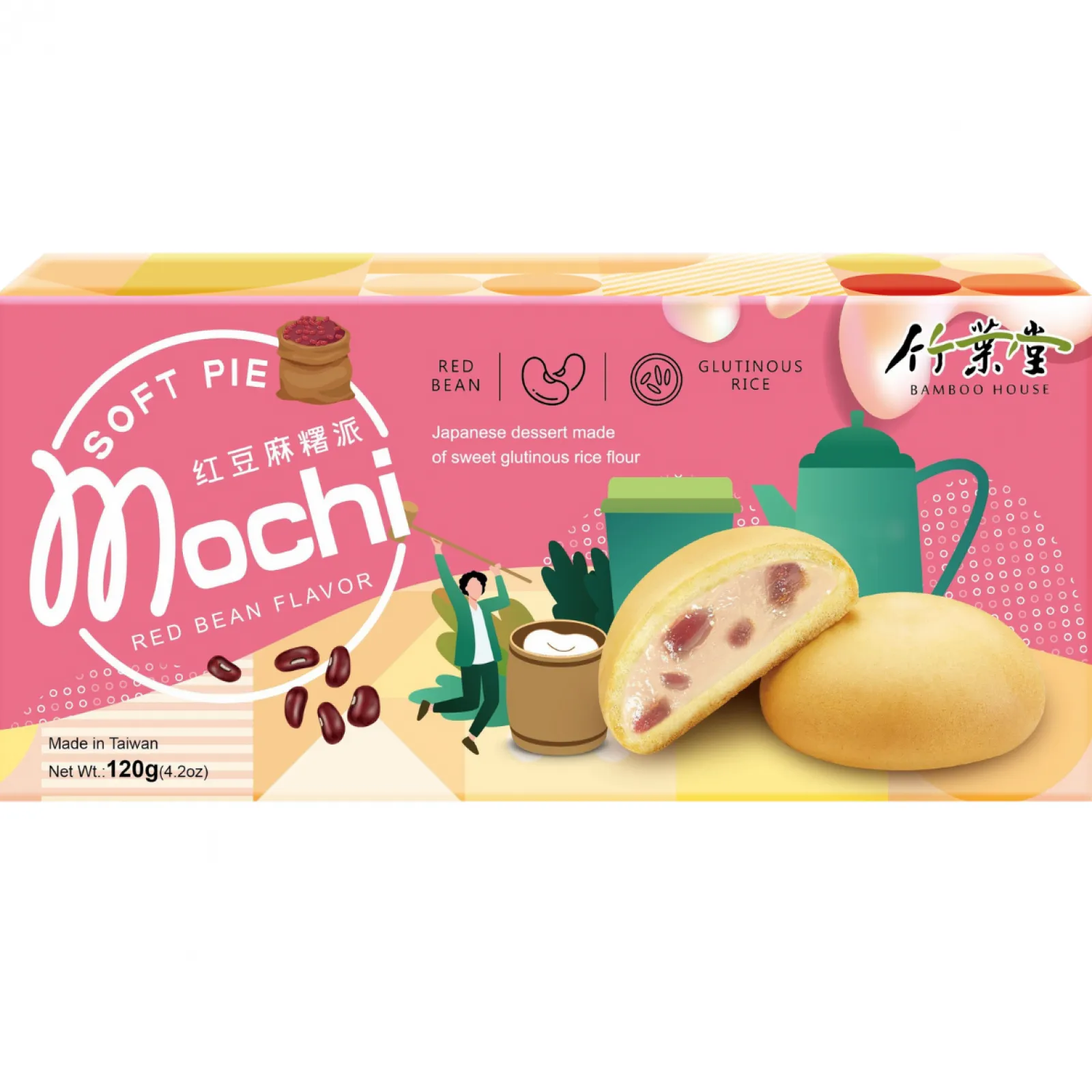 BAMBOO HOUSE Red Bean Mochi Soft Pie 140g