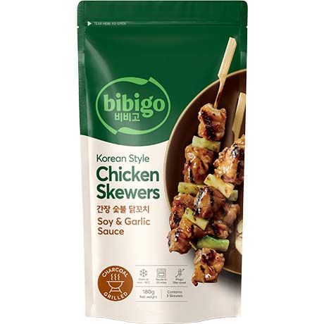 BIBIGO Chicken Skewers Soy & Garlic 180g