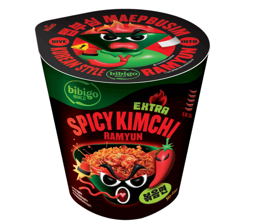 BIBIGO Extra Spicy Kimchi Ramyun Cup 98g