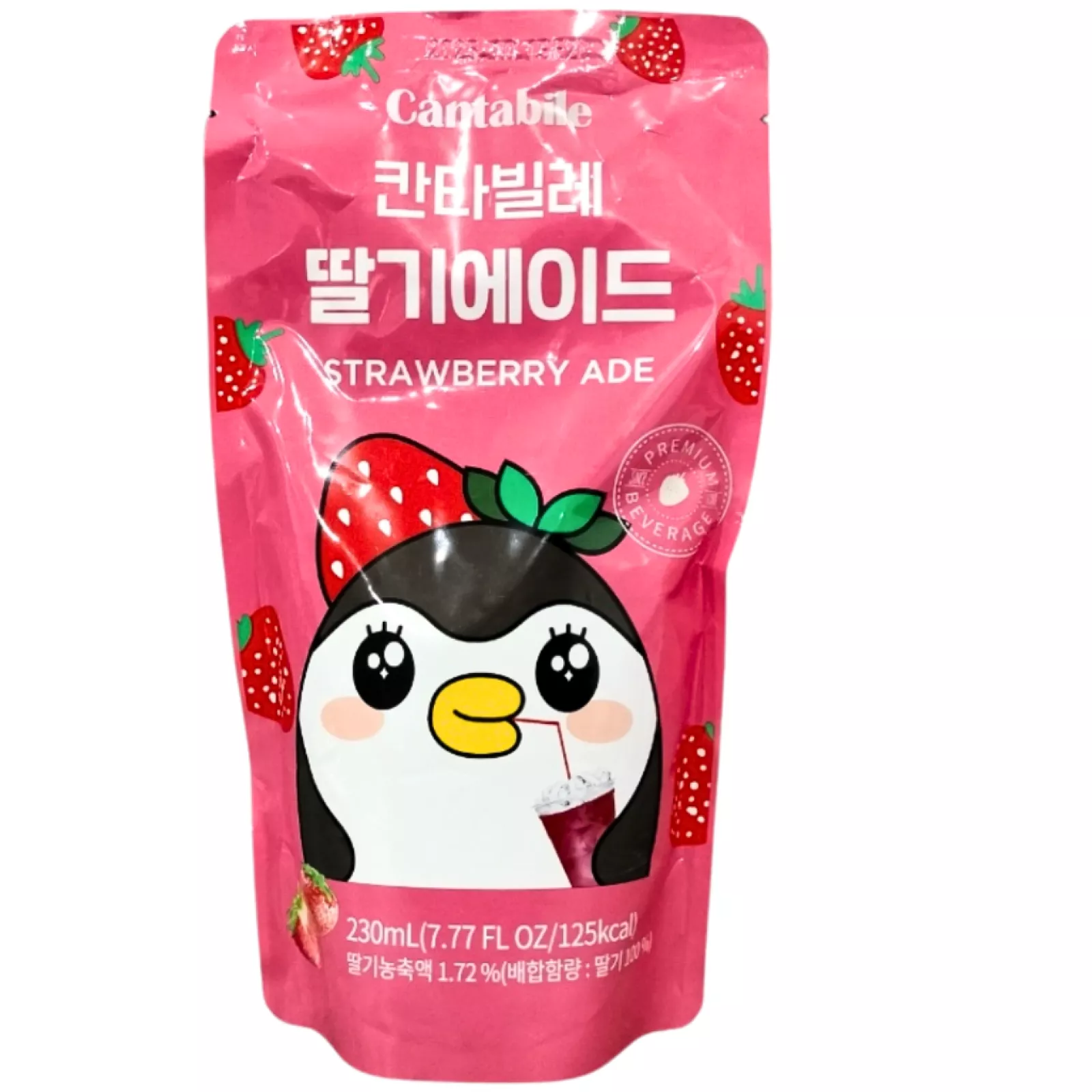 CANTABILE Strawberry Ade (Korean Pouch Drink) 230ml