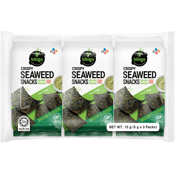 CJ BIBIGO Crispy seaweed snack Wasabi 3p