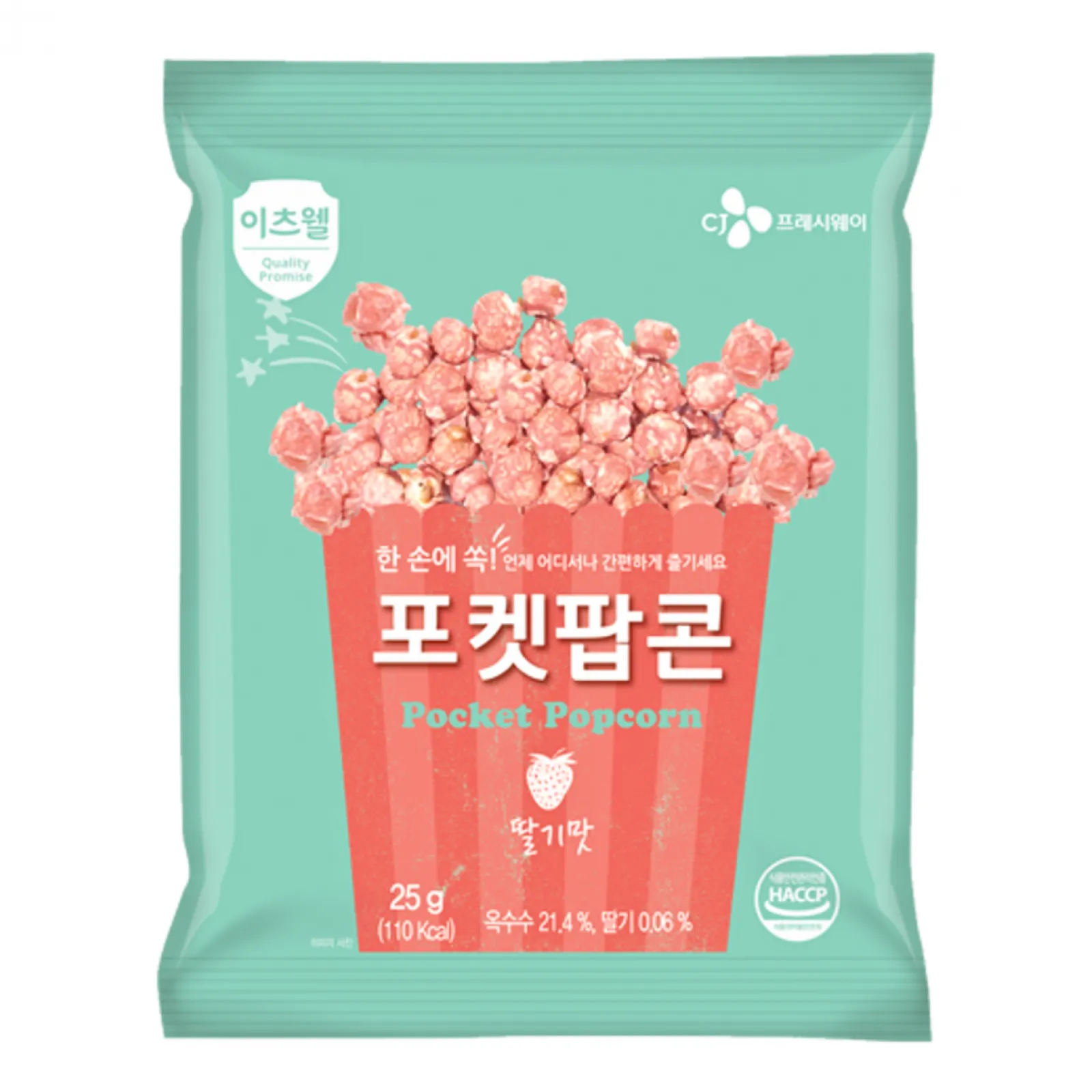 CJ Strawberry Pocket Popcorn 25g