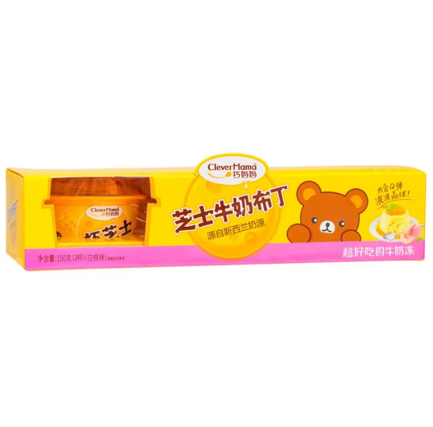 CLEVER MAMA Mini Cheesecake Pudding White Peach 150g