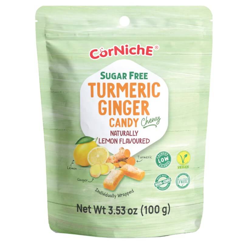 CORNICHE Turmeric Ginger Chewy Candy Lemon 100g