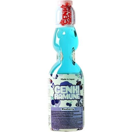 GENKI RAMUNE Soda Drink Blueberry 200ml