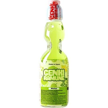 GENKI RAMUNE Soda Drink Melon 200ml