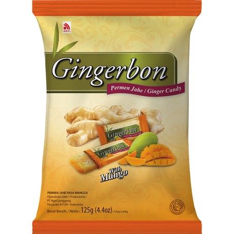 GINGERBON Ginger Bonbons Mango 125g