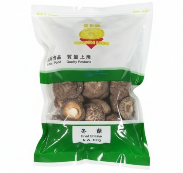 GOLDEN LION Dried Mushroom A/A Grade 4-5cm 100g
