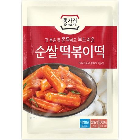 JONGGA Rice Cake Stick (Tteokbokki) 500g
