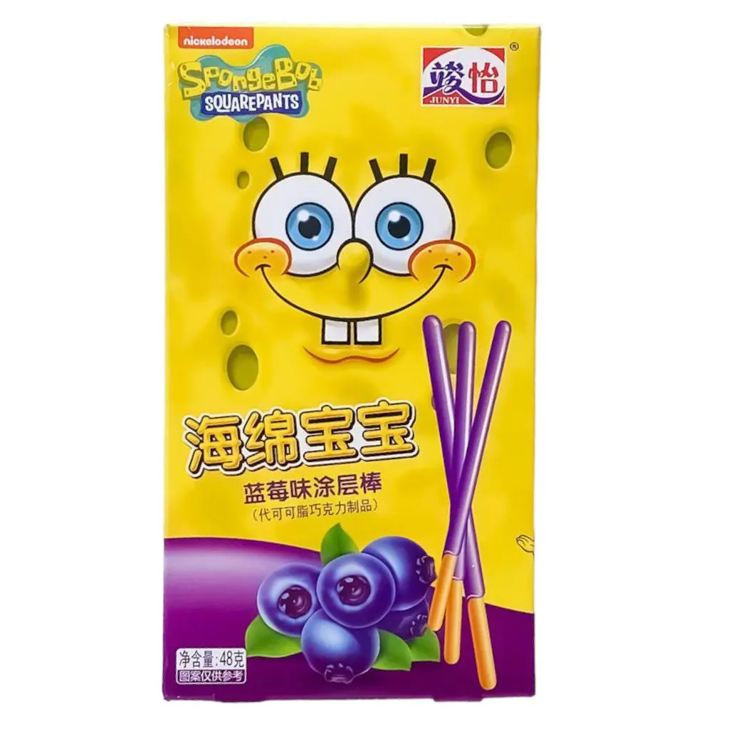 JUNYI SpongeBob Blueberry Pocky 48g