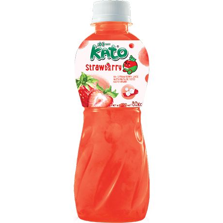 KATO Strawberry Juice Drink with Nata De Coco 320ml