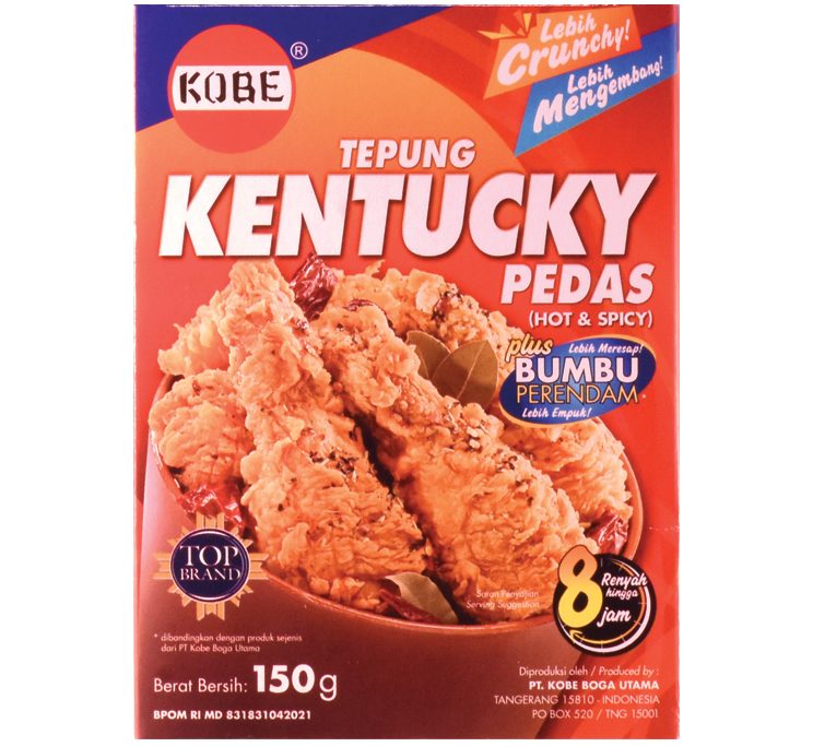 KOBE Tepung Kentucky Pedas (Hot & Spicy) 150g