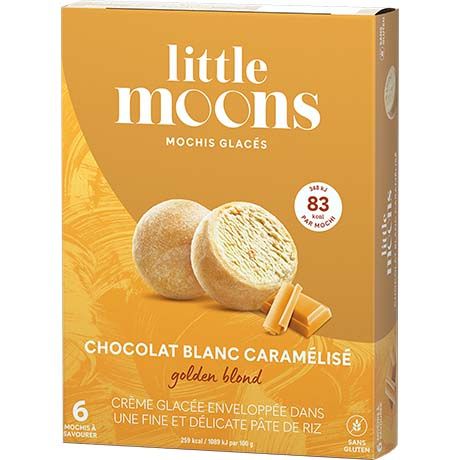 LITTLE MOONS Mochi (Lody) Golden Blond Chocolate 192g