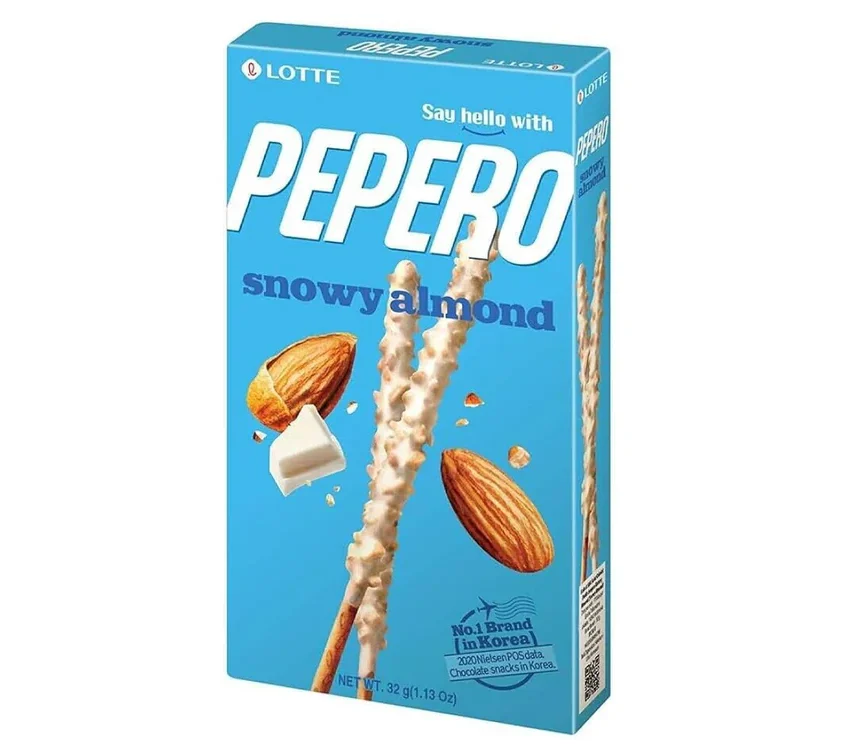 LOTTE PEPERO Biscuit Sticks Snowy Almond 32g