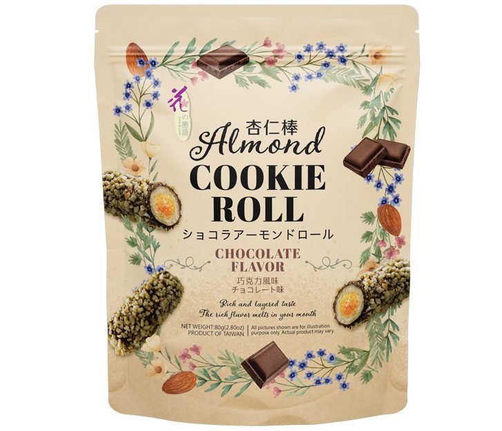 LOVE&LOVE Almond Cookie Roll Chocolate 80g