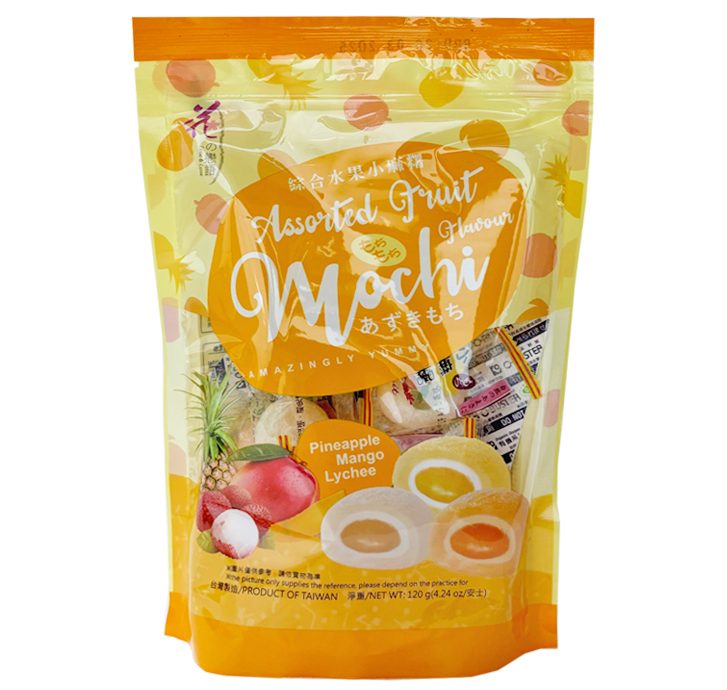LOVE&LOVE Assorted Tropical Fruit Mochi (Pineapple, Mango & Lychee) 120g