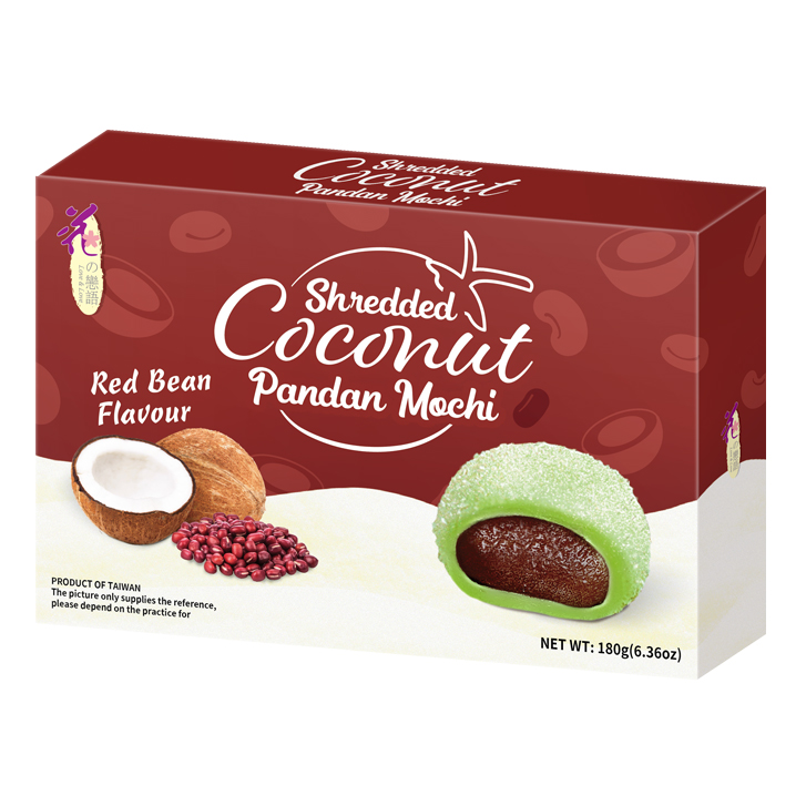 LOVE&LOVE Coconut Pandan Red Bean Mochi 180g
