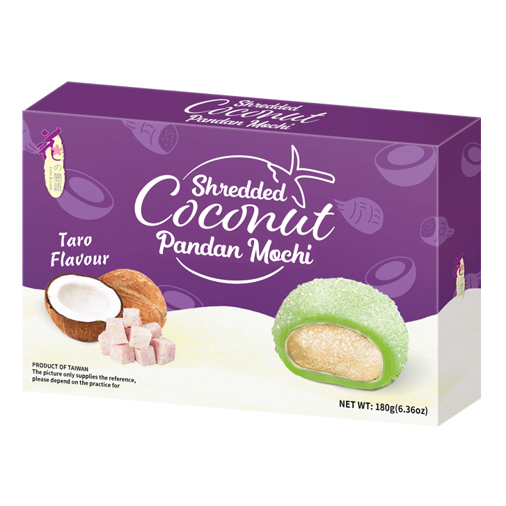 LOVE&LOVE Coconut Pandan Taro Mochi 180g