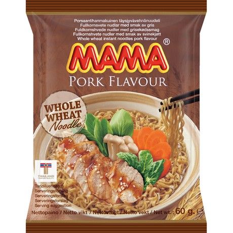 MAMA Instant Noodles Wholewheat Pork 60g