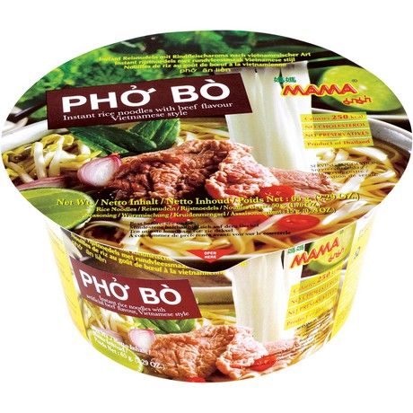 MAMA Instant Rice Noodles Beef Pho Bo Bowl 65g