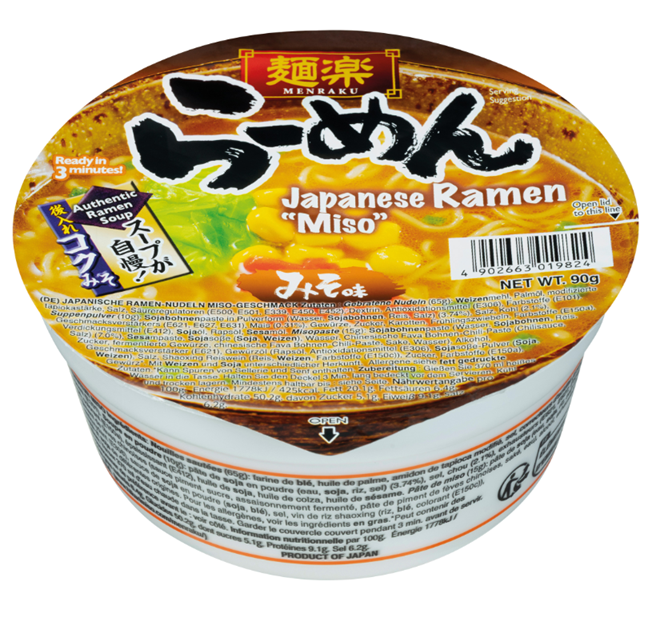 MENRAKU Cup Ramen Miso 90g