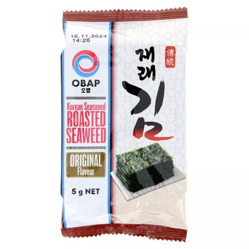 OBAP Roasted Seasoned Korean Seaweed 5g