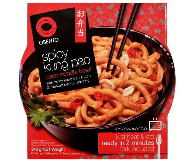 OBENTO Kung Pao Udon Noodle Bowl 240g