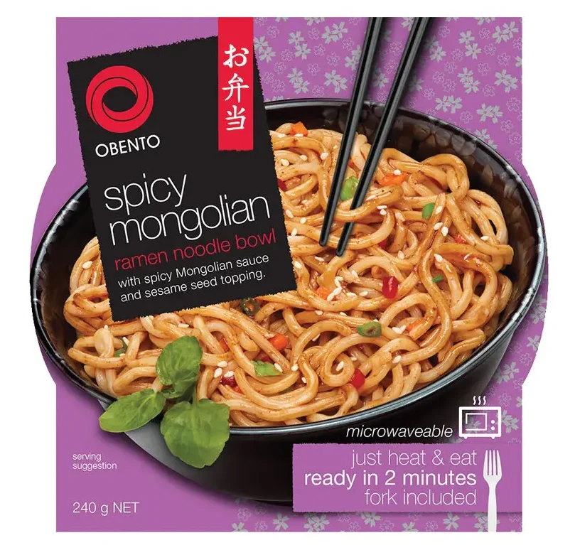 OBENTO Spicy Mongolian Ramen Noodle Bowl 240g