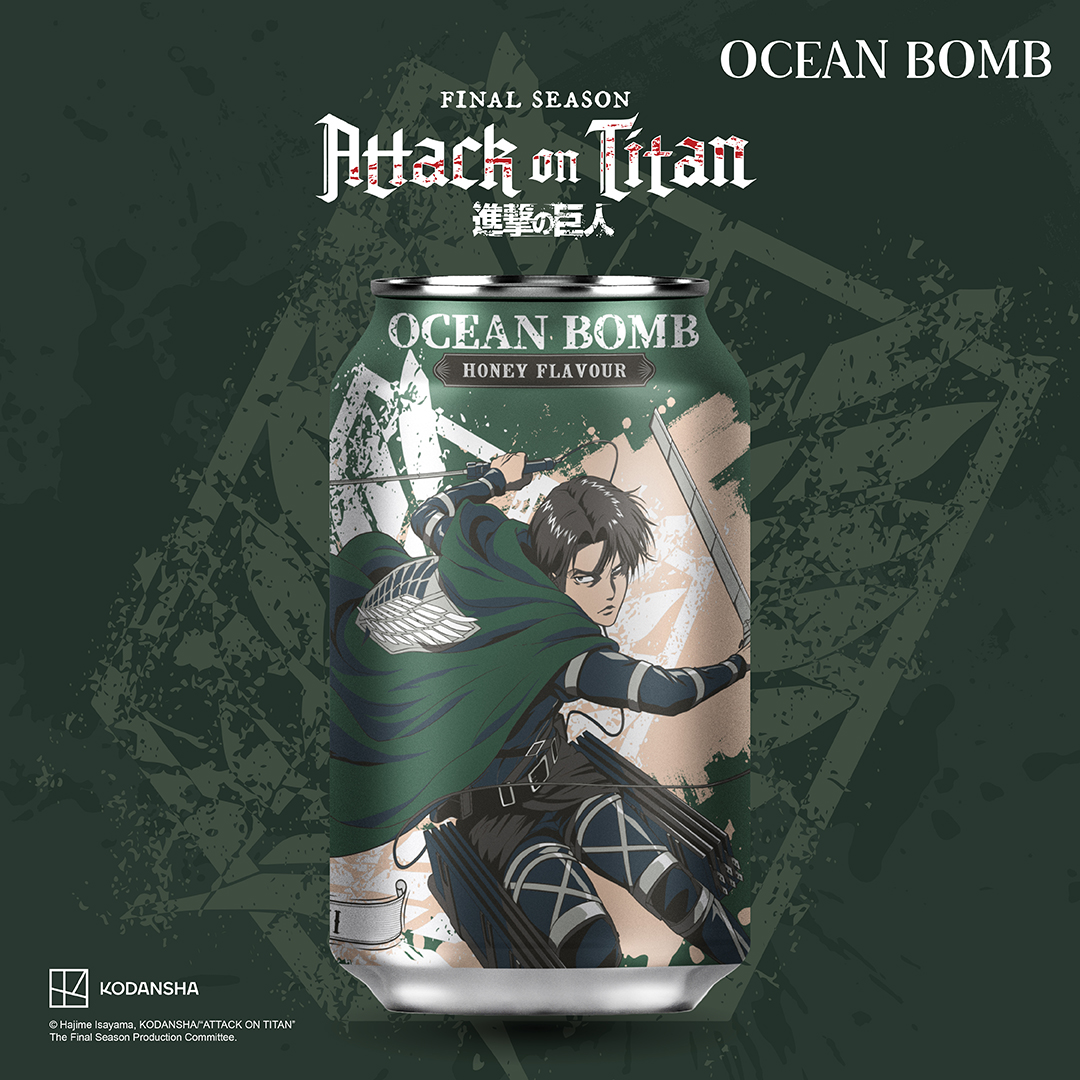 OCEAN BOMB Attack On The Titan Levi Honey 330ml