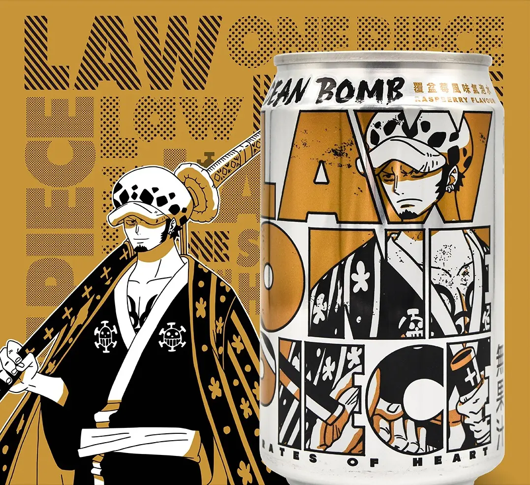 OCEAN BOMB One Piece T. Law Raspberry 330ml
