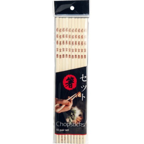 OKASHI Bamboo Chopsticks 10 pair set 24cm
