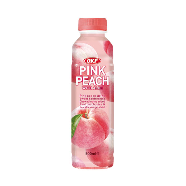 OKF Pink Peach Juice With Aloe 500ml