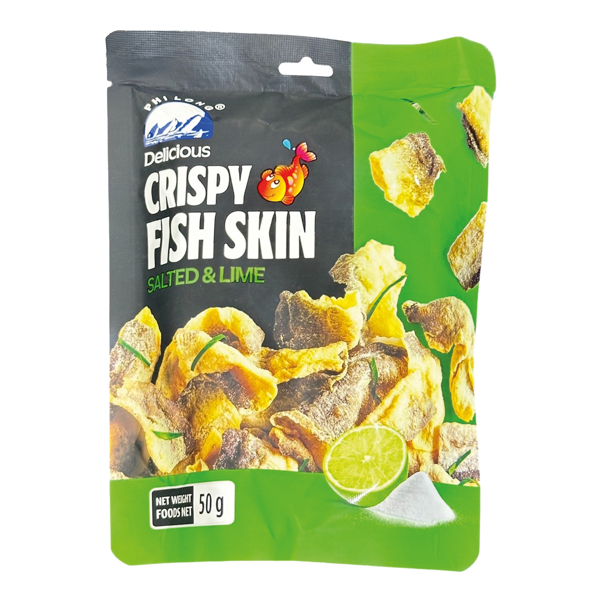 PHI LONG Crispy Fish Skin Salted & Lime 50g