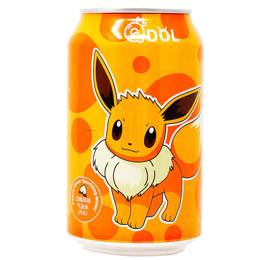 QDOL Pokemon Sparkling Water White Peach 330ml