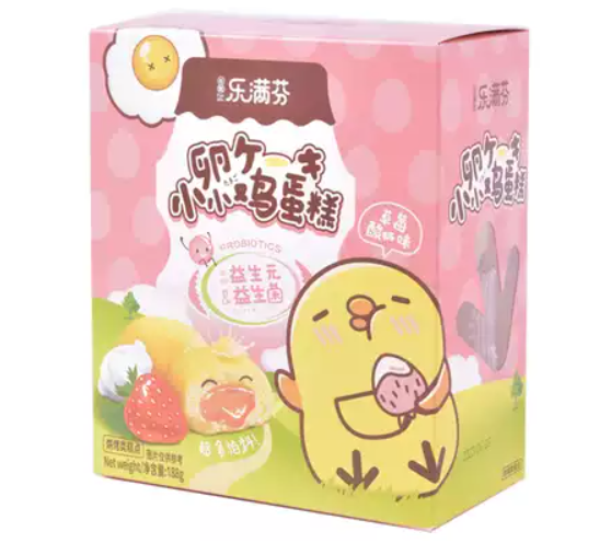 QIQULEMANFEN Mini Egg Joghurt Strawberry Cake 188g