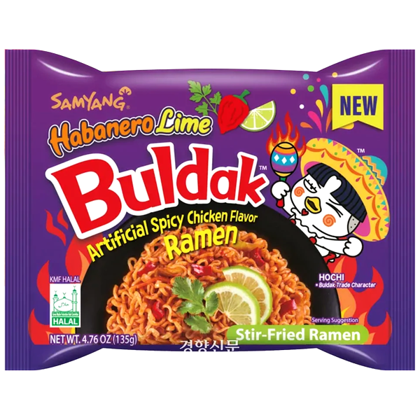 SAMYANG Buldak Chicken Habanero Lime 135g