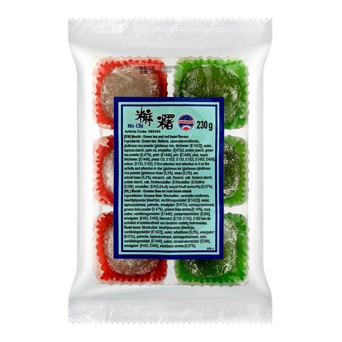 SUN WAVE Green Tea & Red Bean Mochi 230g