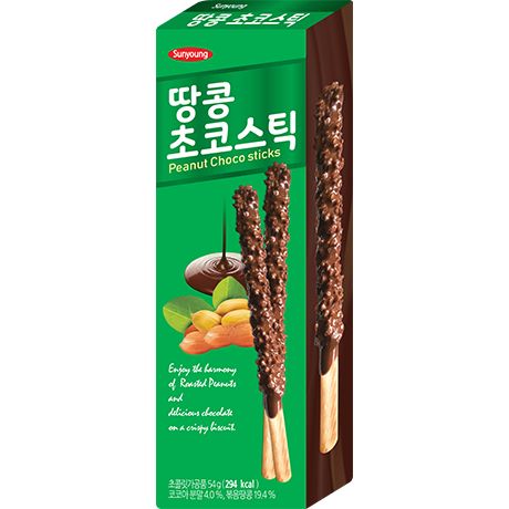 SUNYOUNG Choco Stick Peanut 54g