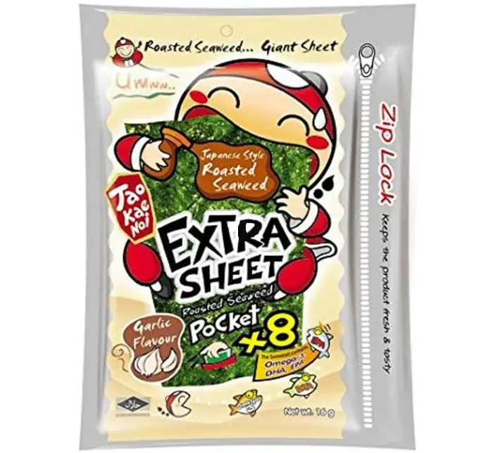 TAOKAENOI Extra Sheet Roasted Seaweed Garlic 12,8g