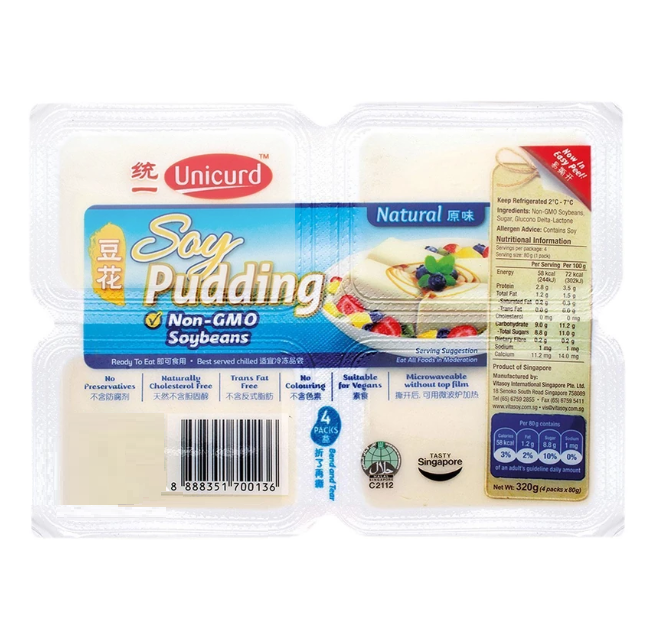 UNICURD Soy Pudding Dessert Natural 320g
