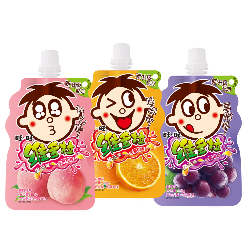 WANT WANT Fruit Jelly Drink (Peach/Orange/Grape)150ml