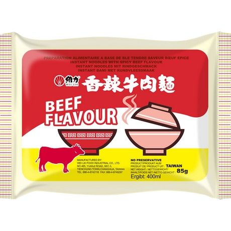 WEI LIH Instant Noodles Beef Spicy 85g