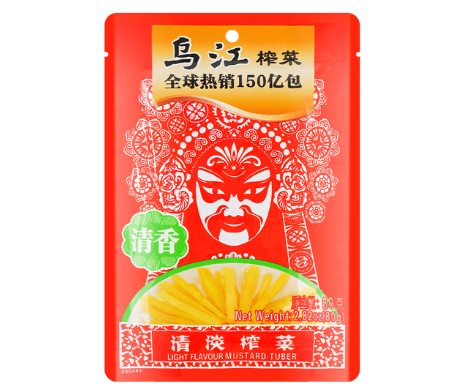 WU JIANG Light Flavour Mustard Tuber 80g