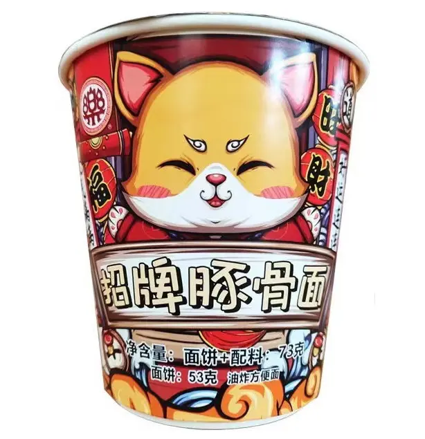 YILERAMEN Chinese Cat Pork Bone Noodles 73g