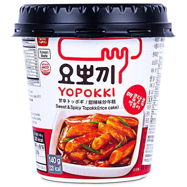 YOUNGPOONG Yopokki Sweet & Spicy Cup Rice Cake 140g